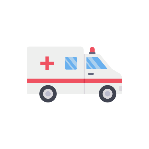 Ambulance Dinosoft Flat icon