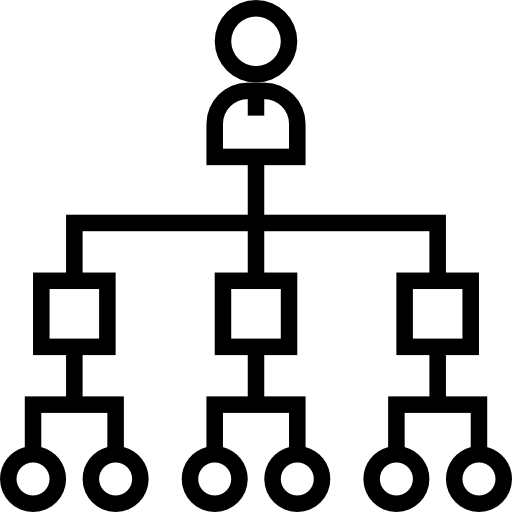 estructura jerarquica icono gratis