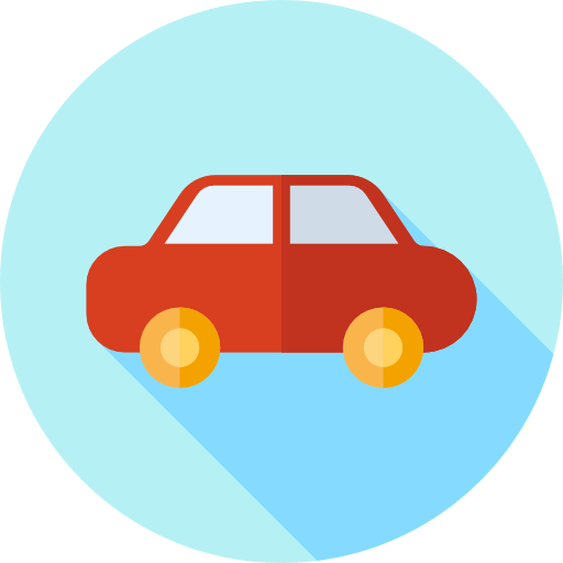 Car Flat Circular Flat icon