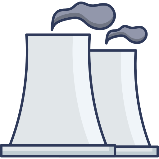 Nuclear plant Dinosoft Lineal Color icon