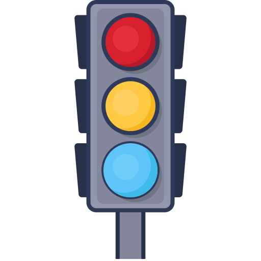 Traffic light Dinosoft Lineal Color icon