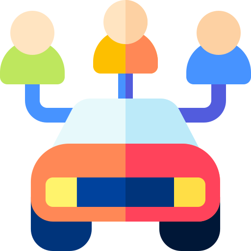 Carsharing Basic Rounded Flat icon