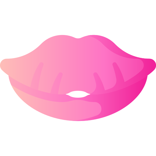 Lips 3D Basic Gradient icon