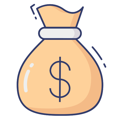 bolsa de dinero icono gratis