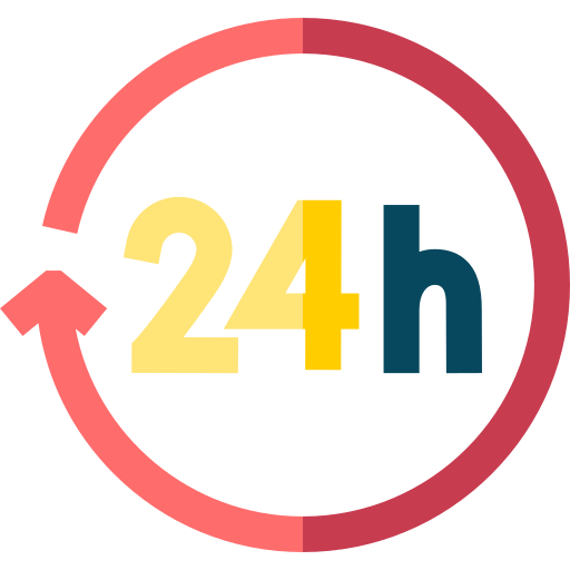 We Are Open 24 hours Logo PNG Vector (EPS) Free Download