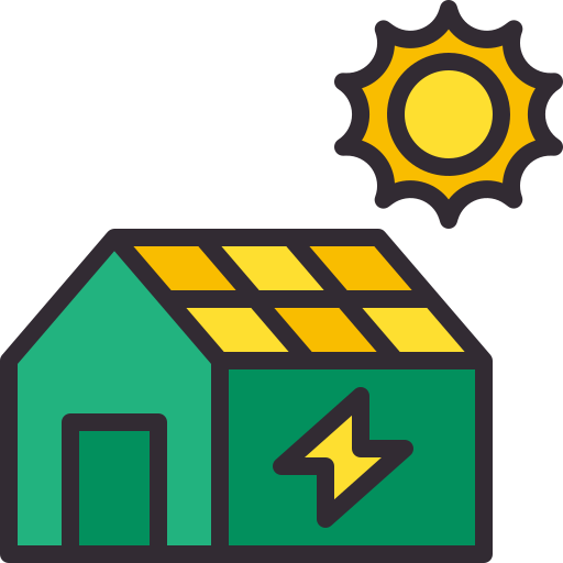 Solar house Generic Outline Color icon