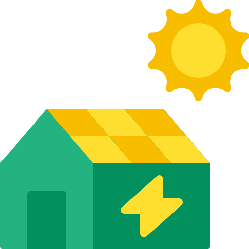 casa solar icono gratis