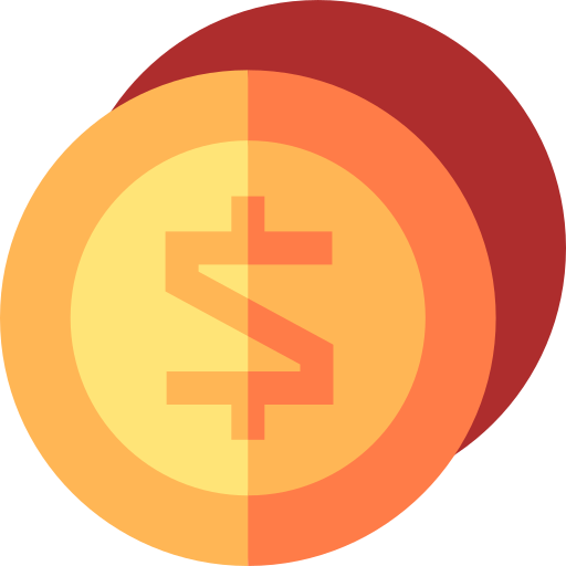 Coins Basic Straight Flat icon