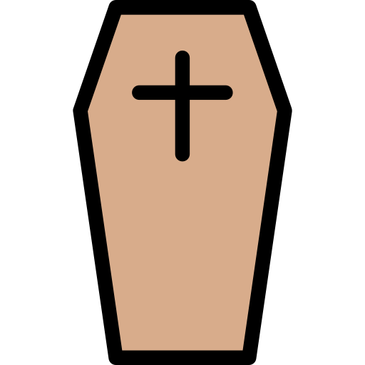 Coffin Vector Stall Lineal Color icon