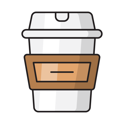 Coffee Cup Vector Stall Lineal Color Icon