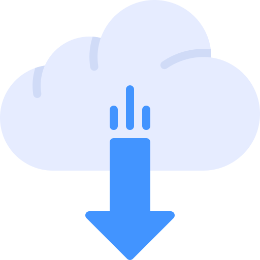 descarga en la nube icono gratis