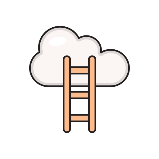 Cloud Vector Stall Lineal Color icon