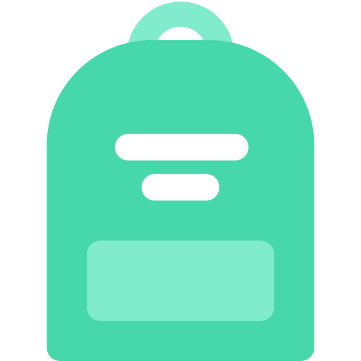 bolsa para la escuela icono gratis