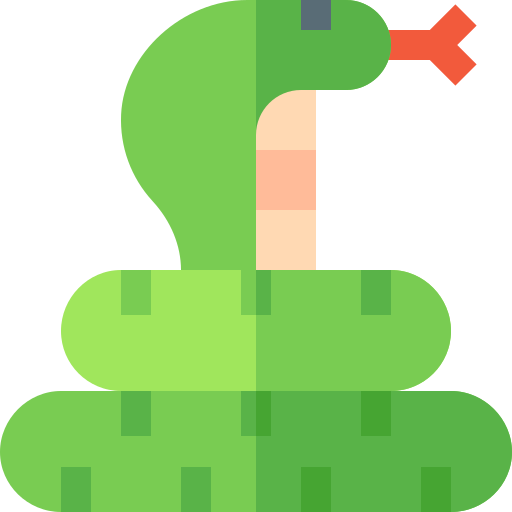 Snake Basic Straight Flat icon