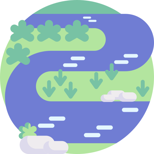 River Detailed Flat Circular Flat icon