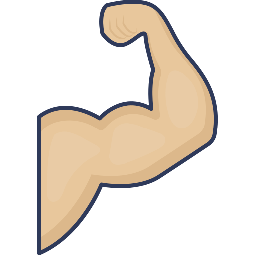 Arm muscle Dinosoft Lineal Color icon