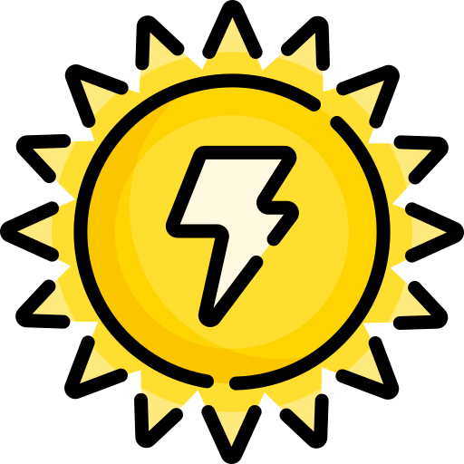 energía solar icono gratis