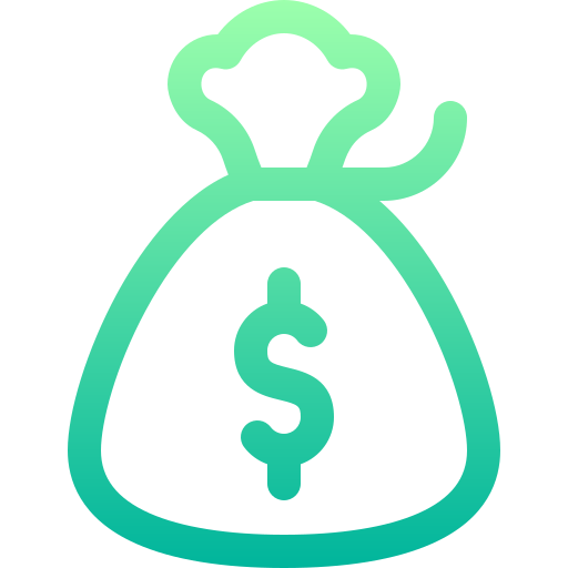 Money bag Basic Gradient Lineal color icon