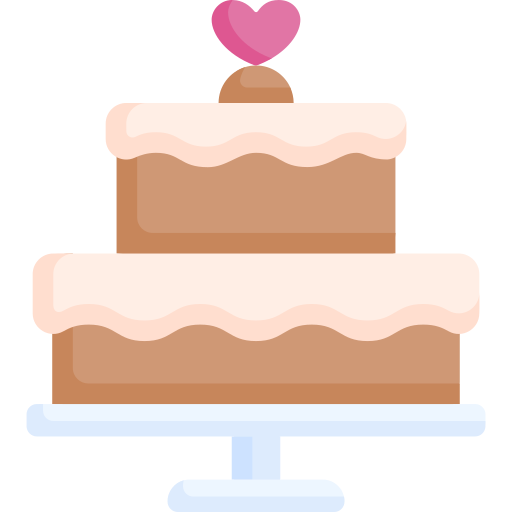 pastel de bodas icono gratis