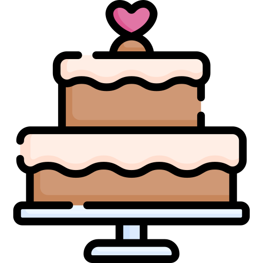 pastel de bodas icono gratis