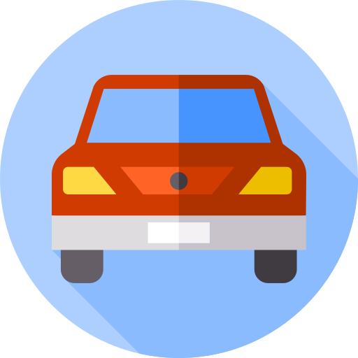 Car Flat Circular Flat icon