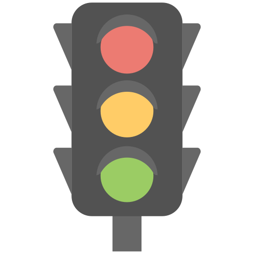 Traffic lights Creative Stall Premium Flat icon