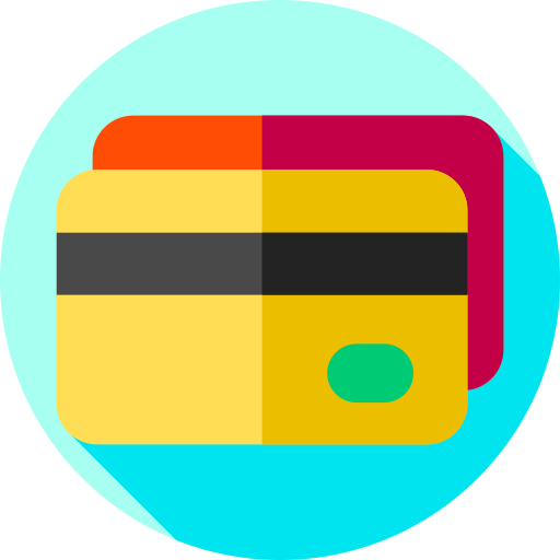 Credit card Flat Circular Flat icon