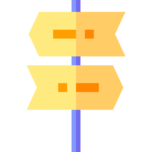 Directional Sign Basic Straight Flat Icon