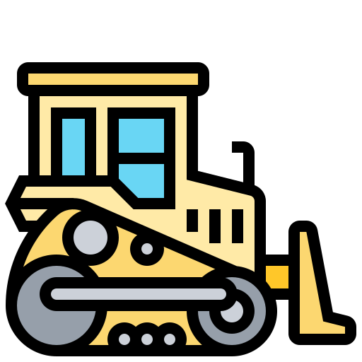 Bulldozer - Free Transportation Icons