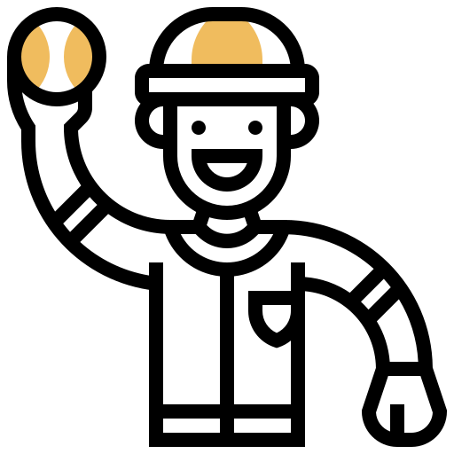 jugador de baseball icono gratis