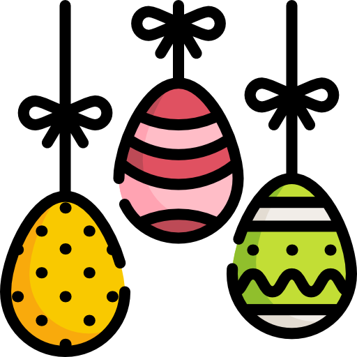 huevos de pascua icono gratis