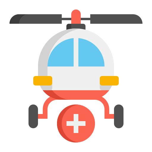 helicóptero de emergencia icono gratis