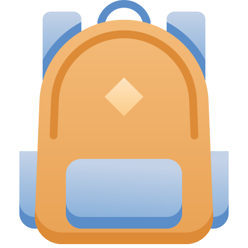 bolsa para la escuela icono gratis