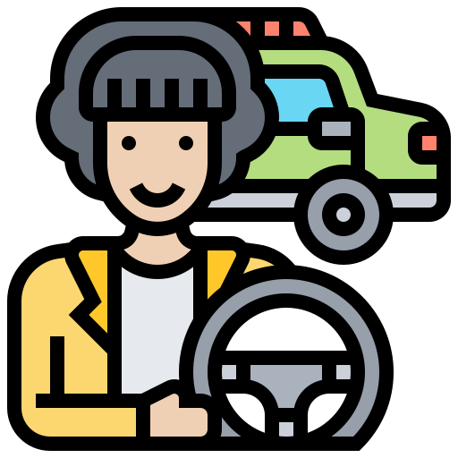 conductor de taxi icono gratis