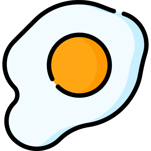 Fried egg cartoon icon 18800581 PNG