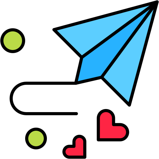 avion de papel icono gratis