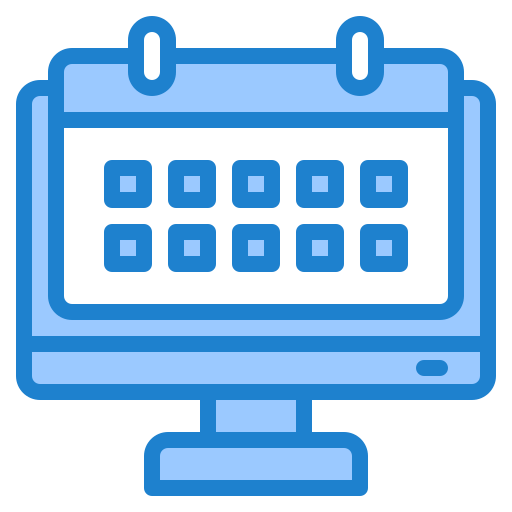 Calendar srip Blue icon