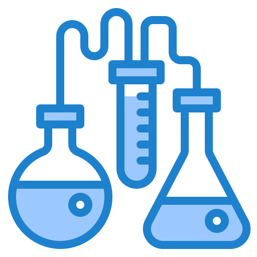 Chemistry icon srip Blue