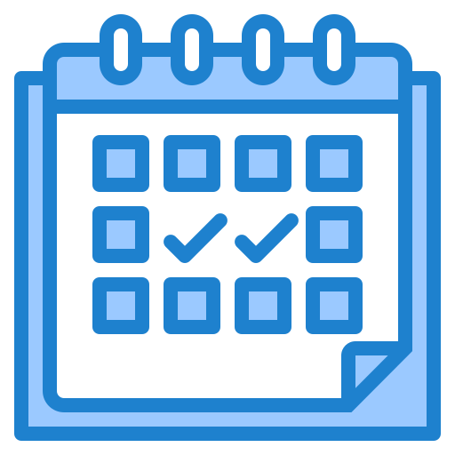 Calendar srip Blue icon