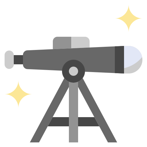 telescopio icono gratis