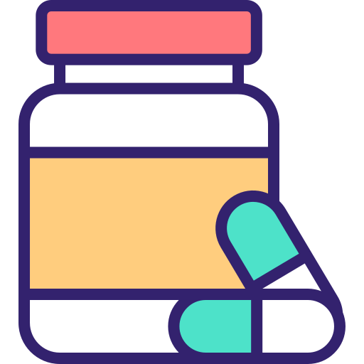 Pills Generic Outline Color icon