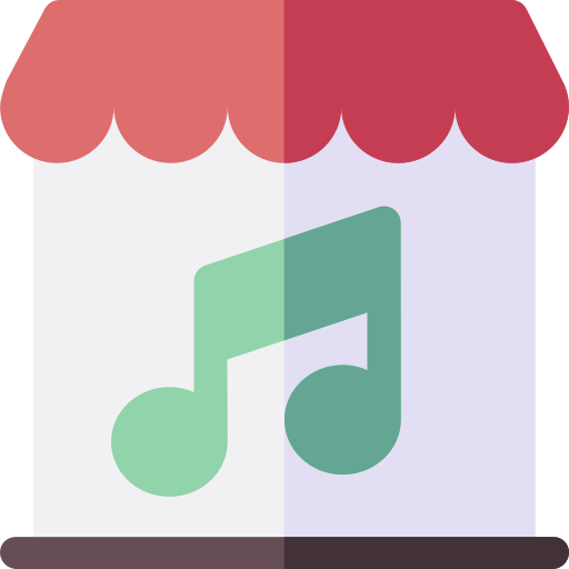 tienda de música icono gratis