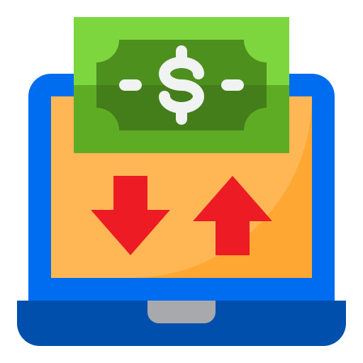 Money transfer srip Flat icon