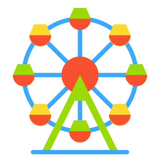 rueda de la fortuna icono gratis