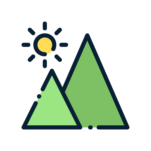 Mountains Good Ware Lineal Color icon