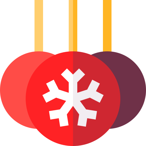 bolas de navidad icono gratis