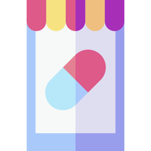 Online pharmacy Basic Straight Flat icon