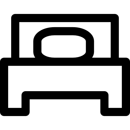 Free Icon | Single bed outline