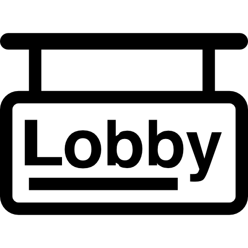 Lobby-zeichen | Kostenlose Icon