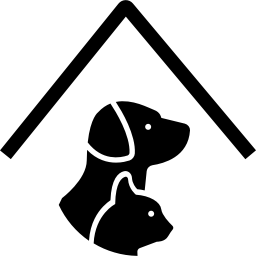 Cat And Dog Friendly Area Black Glyph Icon Puppy And Stock